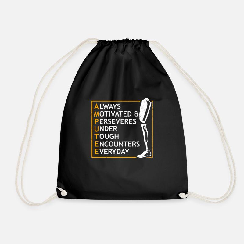 Handicap Motivation Inspiration Amputation - Sac de sport léger - noir