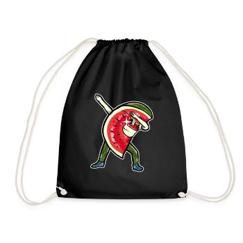 Dabbing Dab Dabbende Pastèque Melon Été - Sac de sport léger - noir - Devant