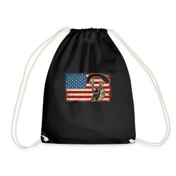 Parapente Parachutiste USA Flag Skydive - Sac de sport léger - noir - Devant