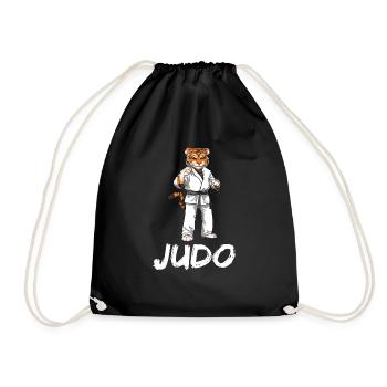Judo Lion - Japanische Kampfsportart Judoka - Turnbeutel - Schwarz - Vorne