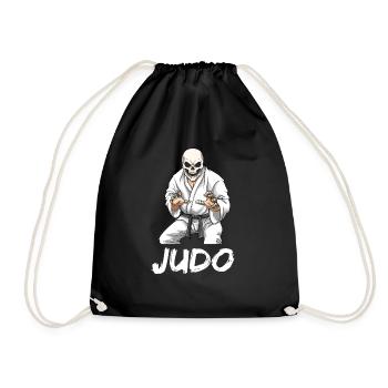 Cooles Judo-Skelett - Japanische Kampfkunst Judoka - Turnbeutel - Schwarz - Vorne