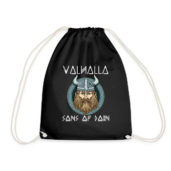 Valhalla Sons Of Odin - Wikinger-Krieger-Normannen - Turnbeutel - Schwarz - Vorne