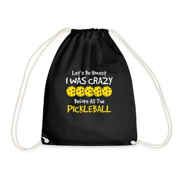 Let's Be Honest Funny Pickleball Player Pickleball - Drawstring Bag - black - Front