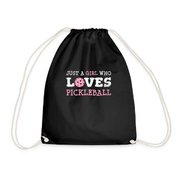 Just A Girl Who Loves Pickleball Player Women Moth - Turnbeutel - Schwarz - Vorne