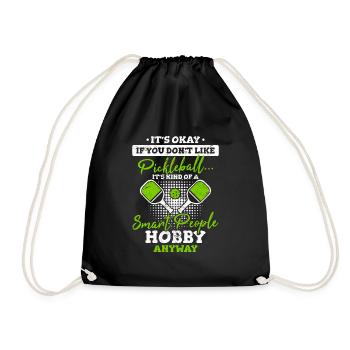 It's Okay Funny Pickleball Player Sports Player Lo - Drawstring Bag - black - Front