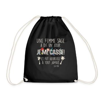 idee depart collegue de travail humour f - Sac de sport léger - noir - Devant