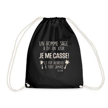 idee depart collegue de travail humour f - Sac de sport léger - noir - Devant