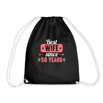 Meilleure épouse depuis 50 ans 50ème jour de mariage - Sac de sport léger - noir - Devant