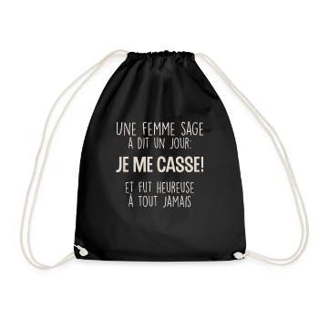 idee depart collegue de travail humour f - Sac de sport léger - noir - Devant
