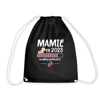 Future Mamie 2023 Idée Cadeau Nouvelle Naissance - Sac de sport léger - noir - Devant