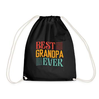 Best Grandpa Influence Opa Lustige Sprüche - Turnbeutel - Schwarz - Vorne