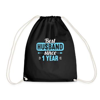 Best Husband Since 1 Years 1st Wedding Day - Turnbeutel - Schwarz - Vorne