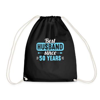 Meilleur mari depuis 50 ans 50ème jour de mariage - Sac de sport léger - noir - Devant