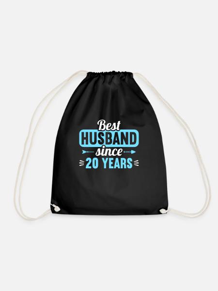 Best Husband Since 20 Years 20th Wedding Day - Turnbeutel - Schwarz