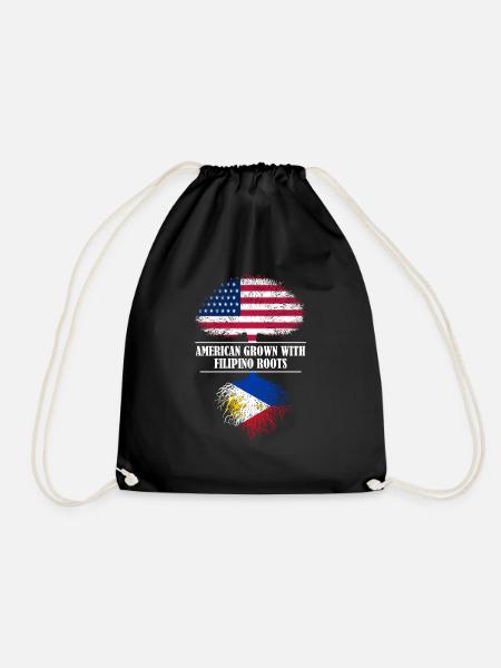 American grown with filipino roots Philippines - Turnbeutel - Schwarz