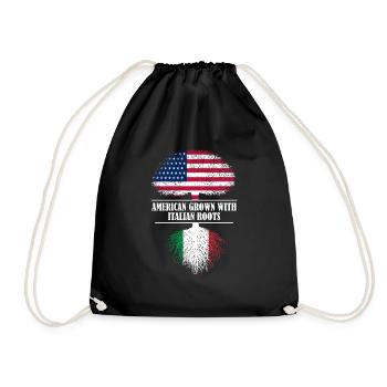 Américain cultivé avec des racines italiennes Italie - Sac de sport léger - noir - Devant