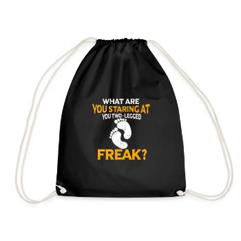What Are You Staring At You Two-Legged Freak - Drawstring Bag - black - Front
