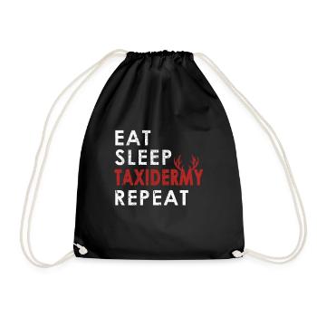 Manger Dormir Répéter Taxidermiste Animal Preperator - Sac de sport léger - noir - Devant