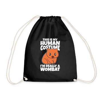 C’est mon costume humain, je suis vraiment un wombat - Sac de sport léger - noir - Devant