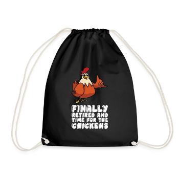 Enfin à la retraite et du temps pour les poules - Sac de sport léger - noir - Devant