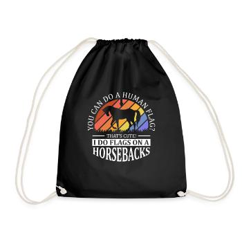 Voltigieren I Do Flags on a Horseback - Turnbeutel - Schwarz - Vorne