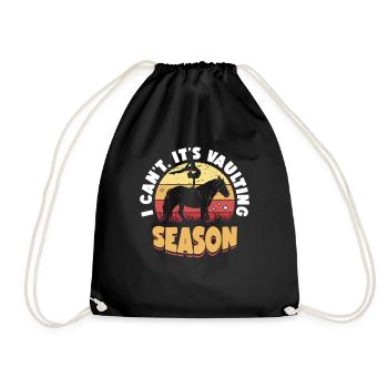 Voltigieren I Can’t It’s Vaulting Season - Sac de sport léger - noir - Devant