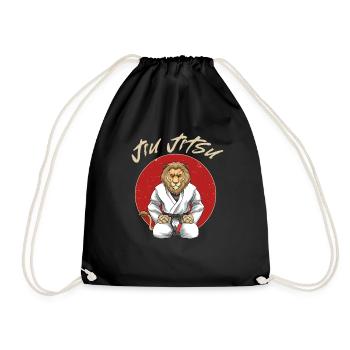 Jiu Jitsu Lion - Brasilianisches Jiu Jitsu und - Turnbeutel - Schwarz - Vorne
