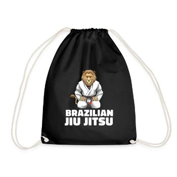Jiu Jitsu Lion - Brasilianischer Jiu Jitsu Löwe - Turnbeutel - Schwarz - Vorne