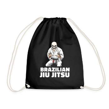 Jiu Jitsu Skeleton - Brasilianisches Jiu Jitsu MMA - Turnbeutel - Schwarz - Vorne