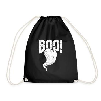 Boo Cute Ghost Saying Ghosts Spooky Halloween - Turnbeutel - Schwarz - Vorne
