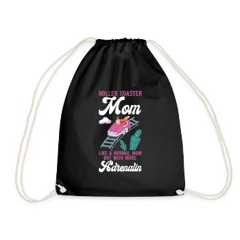 Roller Coaster Mom Mother Roller - Turnbeutel - Schwarz - Vorne