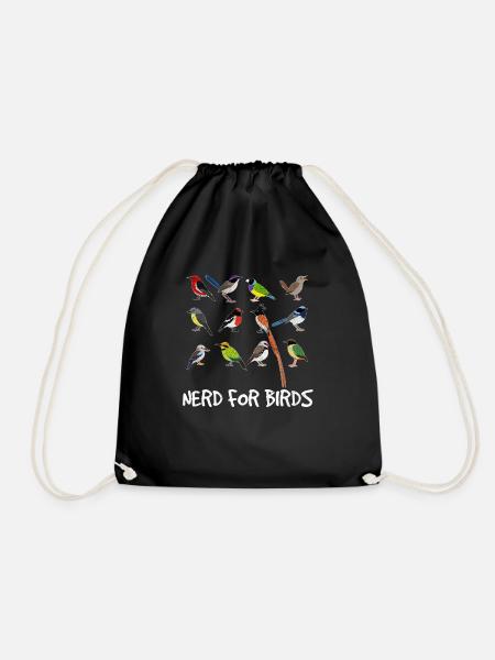 Nerd For Birds Bird Lovers Bird Watching Funny Bir - Turnbeutel - Schwarz