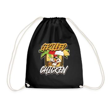 Poulet grillé - Sac de sport léger - noir - Devant
