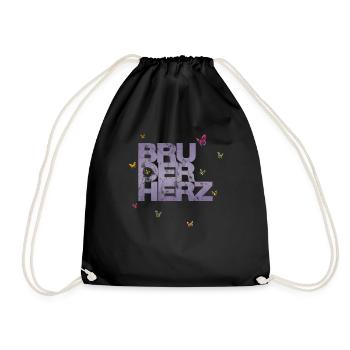 Bruderherz Bester Bruder der Welt Geschenkidee - Turnbeutel - Schwarz - Vorne