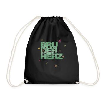 Bruderherz Bester Bruder der Welt Geschenkidee - Turnbeutel - Schwarz - Vorne