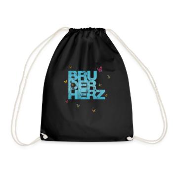 Bruderherz Bester Bruder der Welt Geschenkidee - Turnbeutel - Schwarz - Vorne