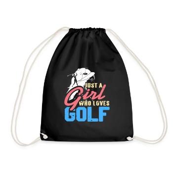Juste une fille qui aime golf vintage Golfer Tee - Sac de sport léger - noir - Devant