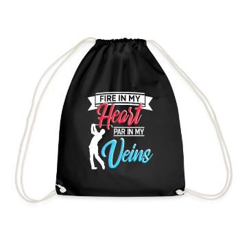 Feu dans mon cœur Par dans mes veines Cool Golf - Sac de sport léger - noir - Devant
