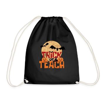 Trick Or Teach Niedlich Halloween Lehrer Schule - Turnbeutel - Schwarz - Vorne