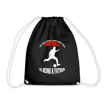 Football Father Football Player Football Coach Papa - Drawstring Bag - black - Front