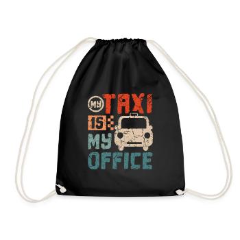 My taxi is my office - Drawstring Bag - black - Front