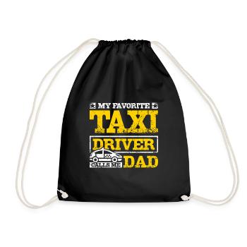 My favorite taxi driver calls me dad - Drawstring Bag - black - Front