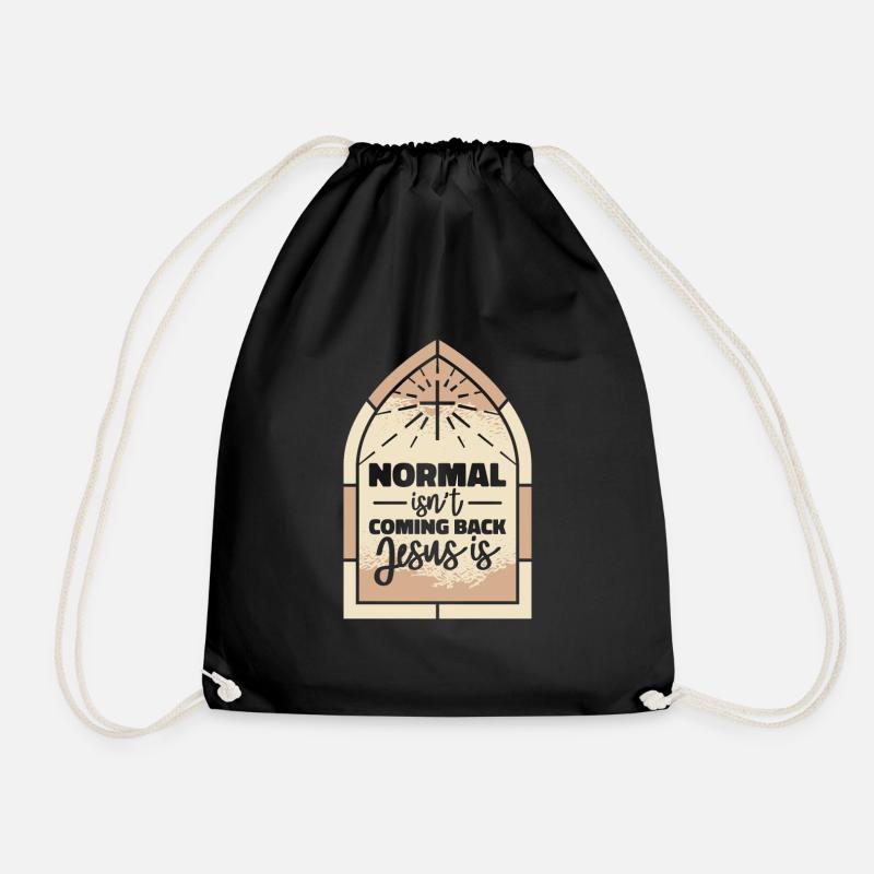 Jesus Christ God Christianity Religion - Drawstring Bag - black