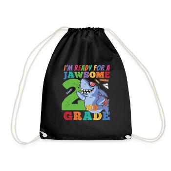 Second Grader Awesome Back to School Geschenkidee - Turnbeutel - Schwarz - Vorne
