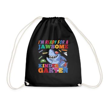 Happy First Day School Kindergarten Awesome Gesche - Turnbeutel - Schwarz - Vorne