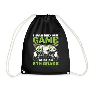 Fifth Grader Awesome Back To School Gamer Lover - Turnbeutel - Schwarz - Vorne