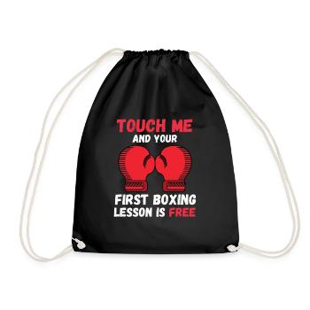 TouchEz-moi et votre première leçon de boxe est gratuite - Sac de sport léger - noir - Devant