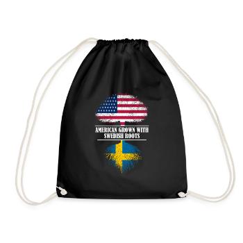 Américain cultivé avec des racines suédoises Suède - Sac de sport léger - noir - Devant