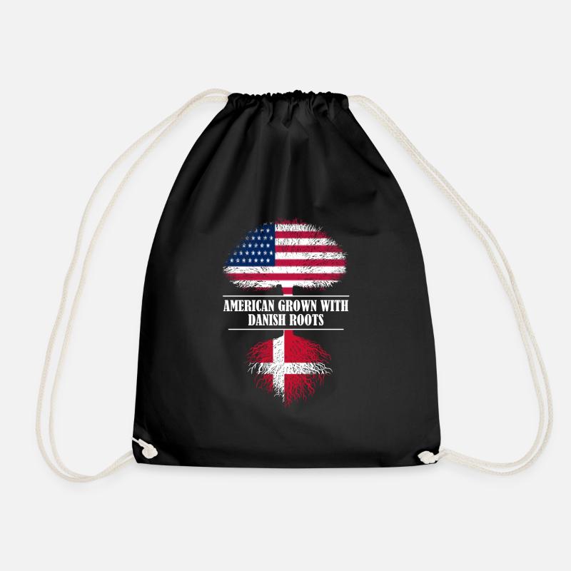 American grown with Danish roots Denmark - Turnbeutel - Schwarz