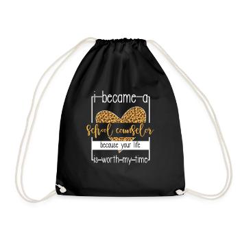 Guidance Counselor Appreciation School Counseling - Drawstring Bag - black - Front
